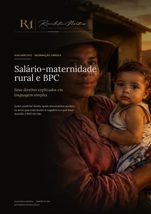 Capa do guia gratuito Salário-maternidade rural e BPC
